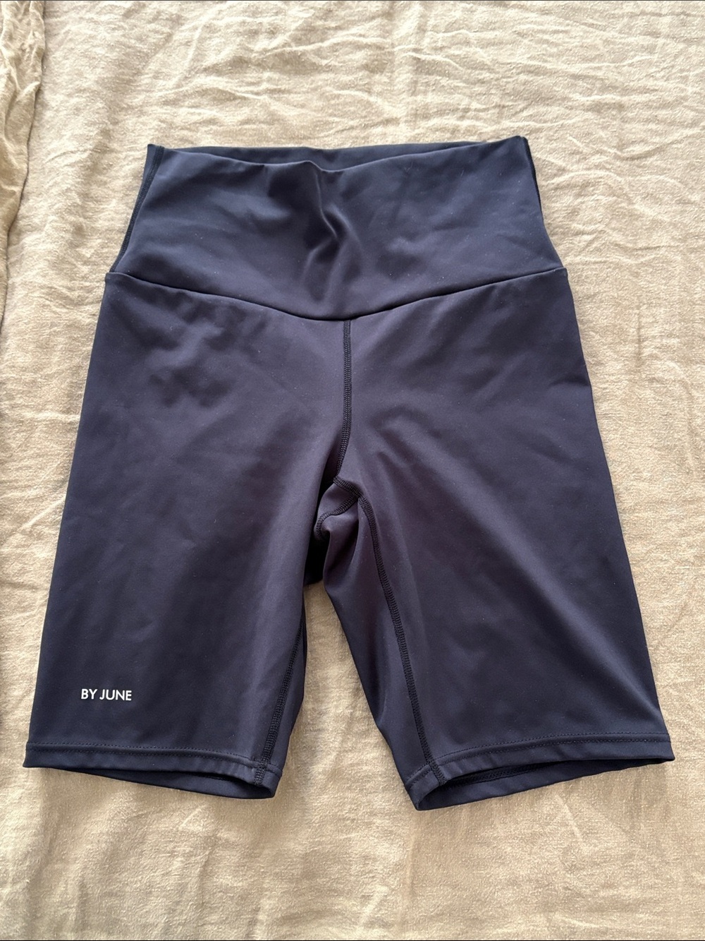 BY JUNE Black High-Rise Bike Shorts